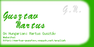 gusztav martus business card